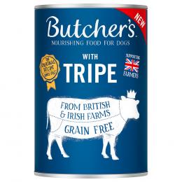 Sparpaket Butcher's Original Getreidefrei für Hunde 48 x 400 g - Pastete mit Pansen