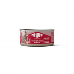Angebot für Sparpaket Carnilove Cat Paté 12 x 100 g - Truthahn & Rentier - Kategorie Katzenfutter & Zubehör / Katzenfutter nass / Carnilove / -.  Lieferzeit: 1-2 Tage -  jetzt kaufen.