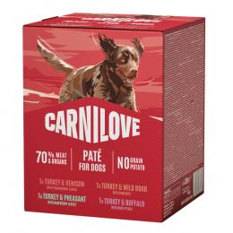 Sparpaket Carnilove Dog in Paté Pouches 16 x 300 g - Truthahnauswahl (4 Sorten)
