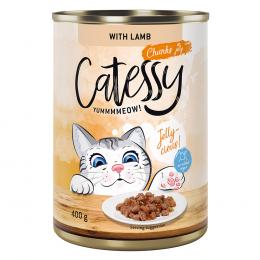 Angebot für Sparpaket Catessy Häppchen in Sauce oder Gelee 24 x 400 g - mit Lamm in Gelee - Kategorie Katze / Katzenfutter nass / Catessy / Dosen.  Lieferzeit: 1-2 Tage -  jetzt kaufen.