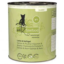 Angebot für Sparpaket catz finefood 24 x 800 g - Lachs und Geflügel - Kategorie Katze / Katzenfutter nass / catz finefood / Classic.  Lieferzeit: 1-2 Tage -  jetzt kaufen.