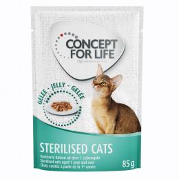 Sparpaket Concept for Life 24 x 85 g - Sterilised Cats in Gelee mit Huhn