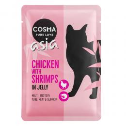Sparpaket Cosma Asia Frischebeutel 24 x 100 g - Huhn & Shrimps