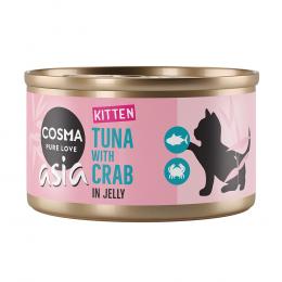 Angebot für Sparpaket Cosma Asia Kitten in Jelly 24 x 85 g Thunfisch mit Krebsfleisch - Kategorie Katze / Katzenfutter nass / Cosma / Cosma Asia.  Lieferzeit: 1-2 Tage -  jetzt kaufen.