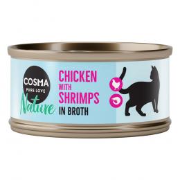 Angebot für Sparpaket Cosma Nature 24 x 70 g - Hühnerbrust & Shrimps - Kategorie Katze / Katzenfutter nass / Cosma Nature / Nature.  Lieferzeit: 1-2 Tage -  jetzt kaufen.