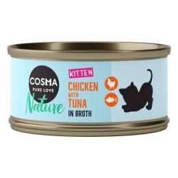 Sparpaket Cosma Nature Kitten 24 x 70 g - Hühnchen & Thunfisch