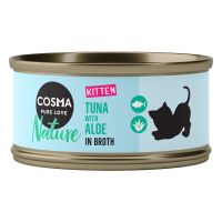 Angebot für Sparpaket Cosma Nature Kitten 24 x 70 g - Thunfisch & Aloe vera - Kategorie Katze / Katzenfutter nass / Cosma Nature / Nature Kitten.  Lieferzeit: 1-2 Tage -  jetzt kaufen.