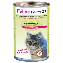 Angebot für Sparpaket Feline Porta 12 x 400 g - Hühnerfleisch mit Aloe (getreidefrei) - Kategorie Katze / Katzenfutter nass / Porta 21 / Dosen.  Lieferzeit: 1-2 Tage -  jetzt kaufen.