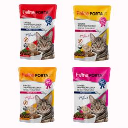 Sparpaket Feline Porta 21 Frischebeutel 24 x 100 g - Mixpaket Thunfisch (4 Sorten)