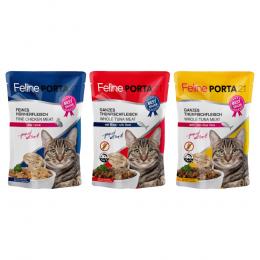 Sparpaket Feline Porta 21 Frischebeutel 24 x 100 g - Mixpaket Thunfisch & Huhn (3 Sorten)