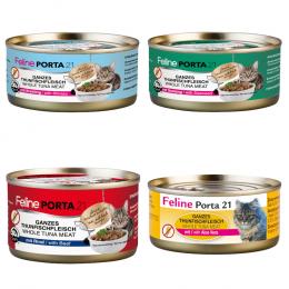 Angebot für Sparpaket Feline Porta 24 x 156 g - Mixpaket Thunfisch (4 Sorten) - Kategorie Katzenfutter & Zubehör / Katzenfutter nass / Porta 21 / Dosen.  Lieferzeit: 1-2 Tage -  jetzt kaufen.