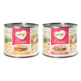 Sparpaket Feringa Classic Meat Menü Kitten 24 x 200 g - Mixpaket 4 (Huhn & Kalb, Lachs & Huhn)