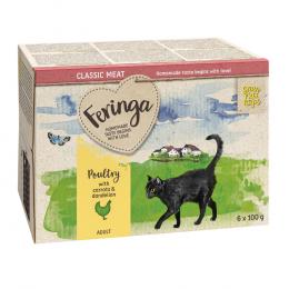 Sparpaket Feringa Classic Meat Menü Schale 48 x 100 g - Kaninchen & Truthahn