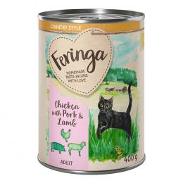 Angebot für Sparpaket Feringa Country Style Menü 24 x 400 g - Huhn, Lamm, Schwein - Kategorie Katze / Katzenfutter nass / Feringa / Country Style Meat Menu.  Lieferzeit: 1-2 Tage -  jetzt kaufen.