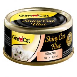 Sparpaket GimCat ShinyCat Filet 12 x 70 g - Hühnchen