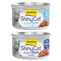 Sparpaket GimCat ShinyCat Filet in Brühe 24 x 70 g - Thunfisch Mix