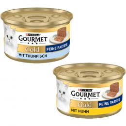 Sparpaket Gourmet Gold Feine Pastete 48 x 85 g - Mixpaket 3 (Huhn, Thunfisch)