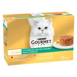 Sparpaket Gourmet Gold Raffiniertes Ragout 24 x 85 g - Mix mit Gemüse