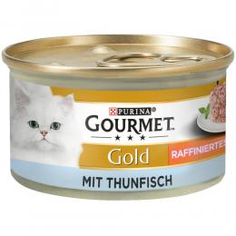 Sparpaket Gourmet Gold Raffiniertes Ragout 48 x 85 g - Mixpaket (Lachs & Thunfisch)