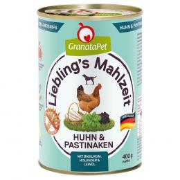 Angebot für Sparpaket GranataPet Liebling's Mahlzeit 24 x 400 g - Huhn & Pastinaken - Kategorie Hund / Hundefutter nass / GranataPet / Liebling's Mahlzeit.  Lieferzeit: 1-2 Tage -  jetzt kaufen.