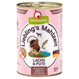 Sparpaket GranataPet Liebling's Mahlzeit 24 x 400 g - Lachs & Pute
