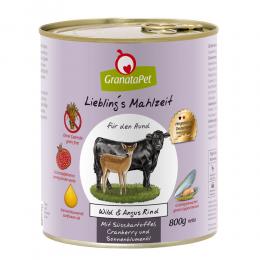 Sparpaket GranataPet Liebling's Mahlzeit 24 x 800 g - Wild & Angus Rind