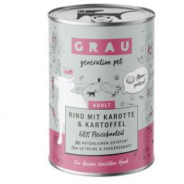 Sparpaket GRAU 12 x 400 g - Rind mit Karotte & Kartoffel