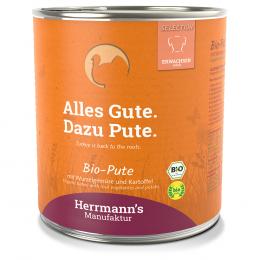 Sparpaket Herrmann´s Bio-Menü Sensitive 12 x 800 g - Bio-Pute mit Bio-Wurzelgemüse und Bio-Kartoffel