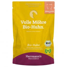 Angebot für Sparpaket Herrmann's Bio-Selection 40 x 100 g - Bio-Huhn mit Bio-Karotte & Bio-Kamut - Kategorie Katze / Katzenfutter nass / Herrmann's / Menü.  Lieferzeit: 1-2 Tage -  jetzt kaufen.