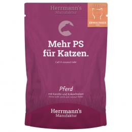 Angebot für Sparpaket Herrmann's Bio-Selection 40 x 100 g - Pferd mit Bio-Karotte & Bio-Kokosflocken - Kategorie Katze / Katzenfutter nass / Herrmann's / Menü.  Lieferzeit: 1-2 Tage -  jetzt kaufen.
