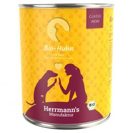 Sparpaket Herrmann's Classic Bio-Menü 12 x 800 g - Bio-Huhn mit Bio-Reis