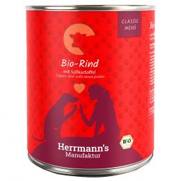 Angebot für Sparpaket Herrmann's Classic Bio-Menü 24 x 800 g - Bio-Rind mit Bio-Süßkartoffeln - Kategorie Hund / Hundefutter nass / Herrmann's / Menü Classic.  Lieferzeit: 1-2 Tage -  jetzt kaufen.