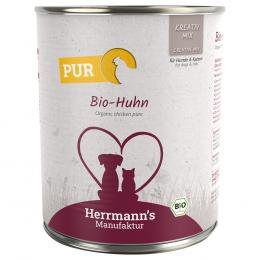 Sparpaket Herrmann's Reinfleisch / Bio-Reinfleisch 24 x 800 g - Bio-Huhn