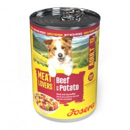 Sparpaket Josera Meatlovers Menü 12 x 400 g - Rind & Kartoffel (neues Design)