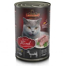 Sparpaket Leonardo Katzenfutter All Meat 24 x 400 g - Reich an Rind
