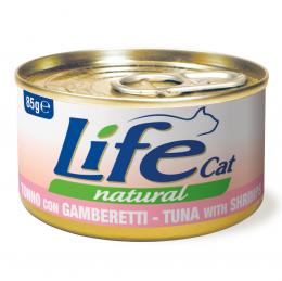 Sparpaket Life Cat Natural Adult 12 x 85 g - Thunfisch mit Shrimps