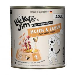 Sparpaket Lucky Jim Adult 24 x 800 g - Huhn & Leber