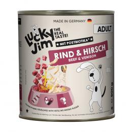Sparpaket Lucky Jim Adult 24 x 800 g - Rind & Hirsch