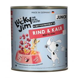 Sparpaket Lucky Jim Junior 24 x 800 g - Rind & Kalb