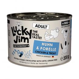 Sparpaket Lucky Jim MINI Adult 24 x 200 g - Huhn & Forelle