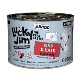 Sparpaket Lucky Jim MINI Junior 24 x 200 g - Rind & Kalb