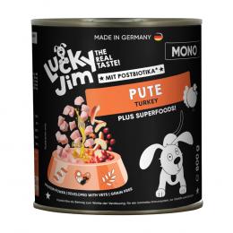 Angebot für Sparpaket Lucky Jim Mono 24 x 800 g - Pute - Kategorie Hundefutter & Zubehör / Hundefutter nass / Lucky Jim / -.  Lieferzeit: 1-2 Tage -  jetzt kaufen.