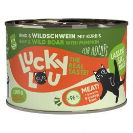 Sparpaket Lucky Lou Adult 24 x 200 g -  Rind & Wildschwein