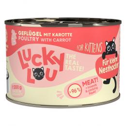 Angebot für Sparpaket Lucky Lou Lifestage Kitten 24 x 200 g - Geflügel - Kategorie Katze / Katzenfutter nass / Lucky Lou / Kitten.  Lieferzeit: 1-2 Tage -  jetzt kaufen.