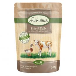 Sparpaket Lukullus Frischebeutel 48 x 300 g - Ente und Kalb (getreidefrei)