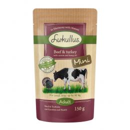 Sparpaket Lukullus Mini Frischebeutel 24 x 150 g - Rind & Truthahn