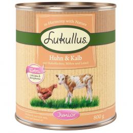 Sparpaket Lukullus Naturkost 24 x 800 g - Junior Huhn & Kalb