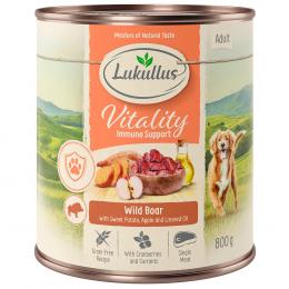 Sparpaket Lukullus Vitality 24 x 800 g - Immunsystem: Wildschwein (getreidefrei)