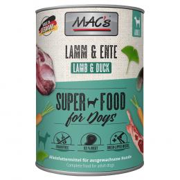 Sparpaket MAC's Adult Superfood 24 x 400 g - Lamm & Ente