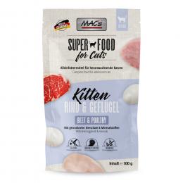 Sparpaket MAC's Cat Pouch Kitten 24 x 100 g - Rind & Geflügel